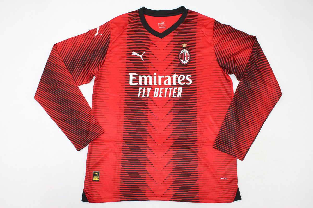 AAA Quality AC Milan 23/24 Home Long Soccer Jersey